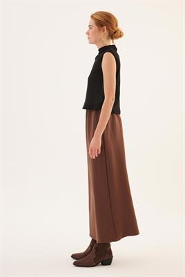 Düz Basic Etek Acı kahve