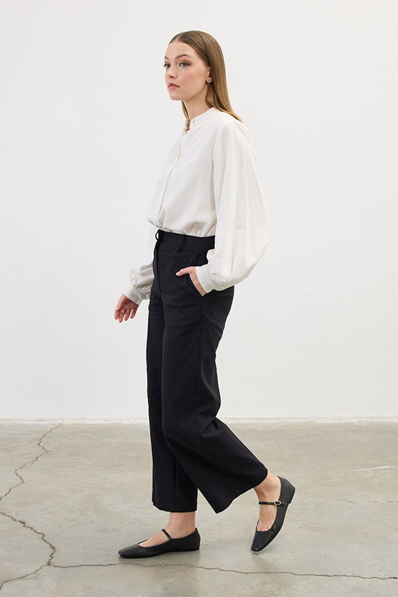 Düz Kesim Pantolon Siyah