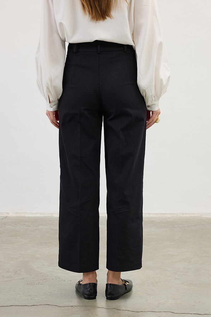 Düz Kesim Pantolon Siyah
