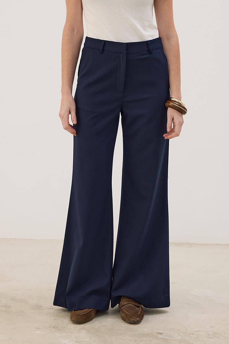 Düz Kumaş Pantolon Lacivert