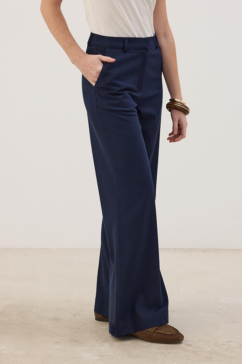 Düz Kumaş Pantolon Lacivert