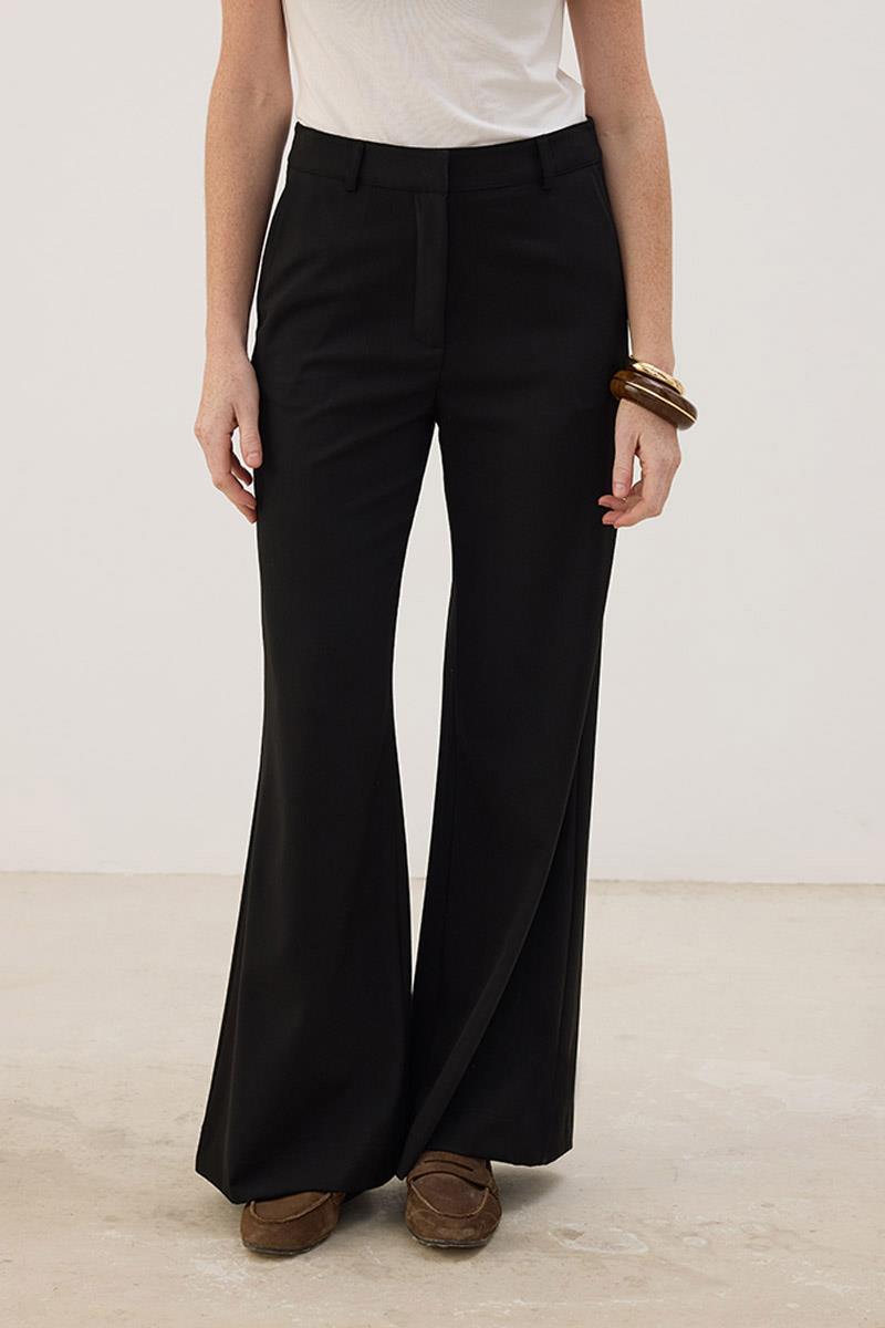 Düz Kumaş Pantolon Siyah