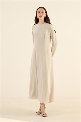 Düz Kuplu Gece Elbisesi Taş