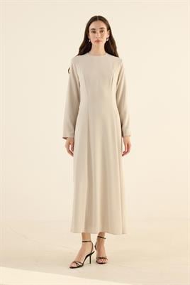 Düz Kuplu Gece Elbisesi Taş