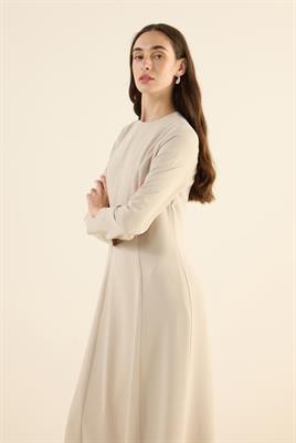 Düz Kuplu Gece Elbisesi Taş