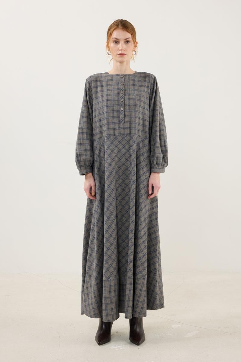 Ekoseli Elbise Vizon