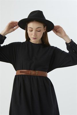 Eskitme Tokalı Deri Kemer Taba