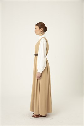 Eskitme Tokalı Deri Kemer Acı kahve