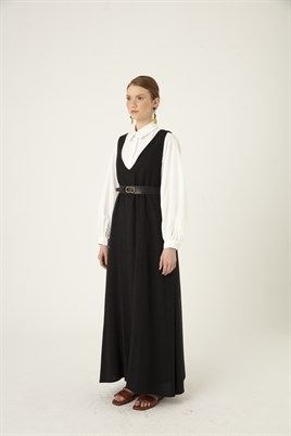 Eskitme Tokalı Deri Kemer Siyah