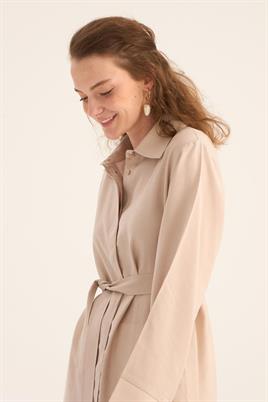 Eteği Kavisli Tunik Taş