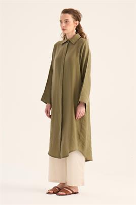 Eteği Kavisli Tunik Haki