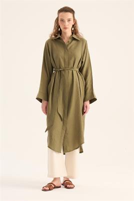 Eteği Kavisli Tunik Haki