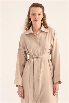 Eteği Kavisli Tunik Taş