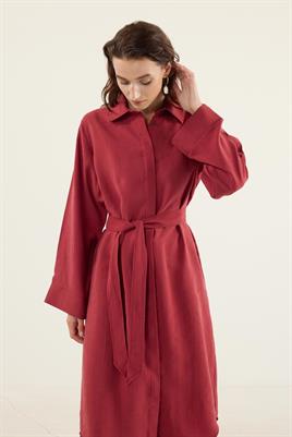 Eteği Kavisli Tunik Bordo