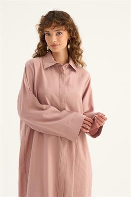 Eteği Kavisli Tunik Pudra