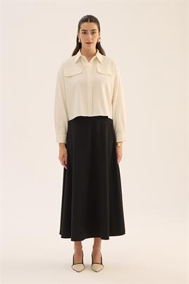 Etek Üstü Gömlek Ekru