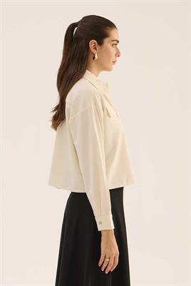 Etek Üstü Gömlek Ekru