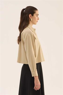 Etek Üstü Gömlek Bej