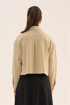 Etek Üstü Gömlek Bej