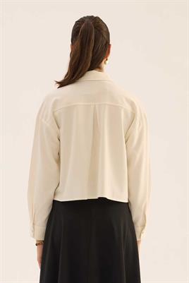 Etek Üstü Gömlek Ekru