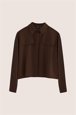 Etek Üstü Gömlek Acı kahve