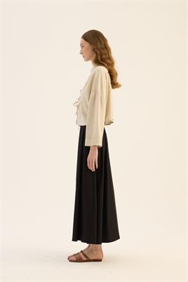 Etek Üstü Keten Kimono Naturel