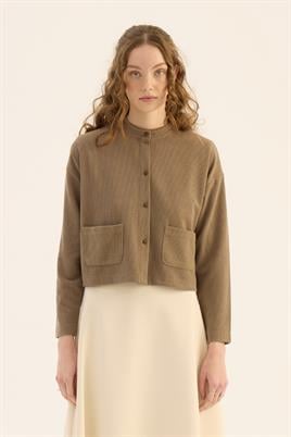 Etek Üstü Triko Hırka Vizon