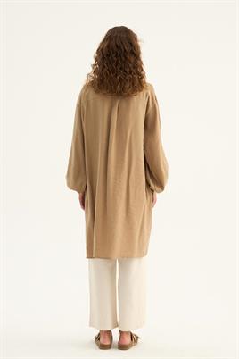 Ferah Dökümlü Tunik Vizon