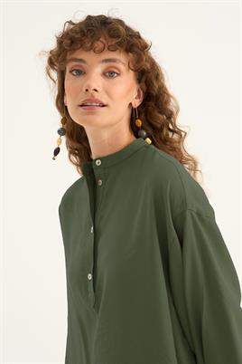 Ferah Dökümlü Tunik Koyu yeşil