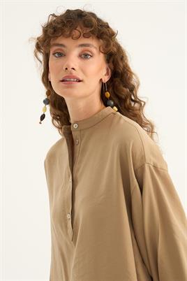 Ferah Dökümlü Tunik Vizon