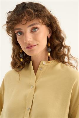 Ferah Dökümlü Tunik Açık Sarı