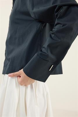 Fermuarlı Gömlek Ceket Lacivert