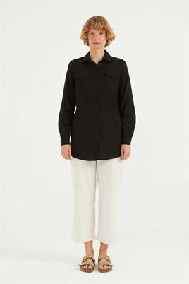 Fit Kalıp Gömlek Siyah