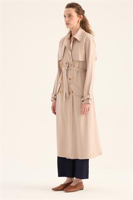 Fit Kalıp Tensel Trençkot Taş