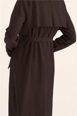 Fit Kalıp Tensel Trençkot Acı kahve