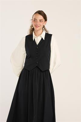 Fit Kesimli Klasik Yelek Lacivert