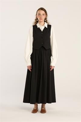 Fit Kesimli Klasik Yelek Siyah