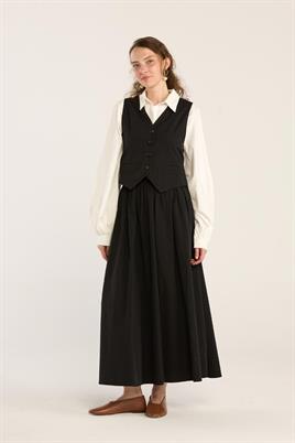 Fit Kesimli Klasik Yelek Siyah