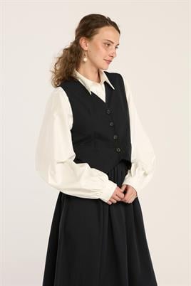 Fit Kesimli Klasik Yelek Lacivert