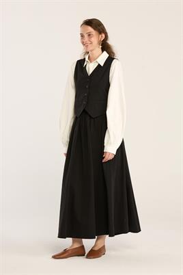 Fit Kesimli Klasik Yelek Siyah