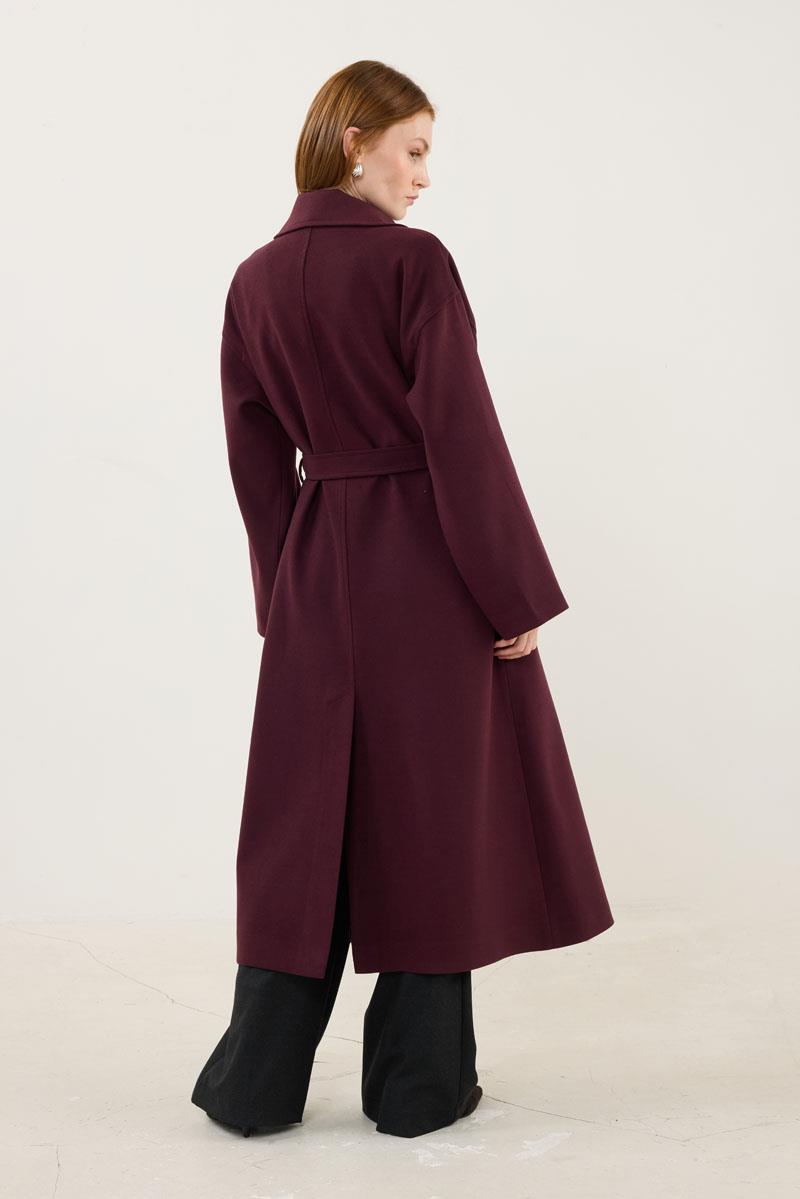 Geniş Yakalı Kaban Mürdüm