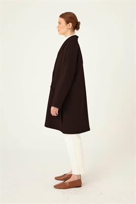 Geniş Yırtmaçlı Ceket Acı kahve