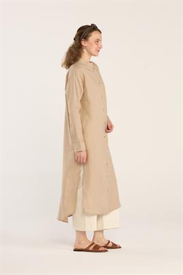 Hakim Yaka %100 Keten Tunik Bej