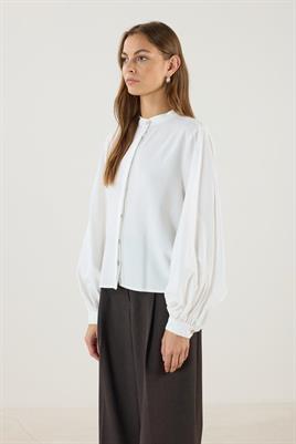 Dökümlü Gömlek Ekru