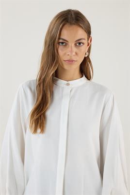 Dökümlü Gömlek Ekru