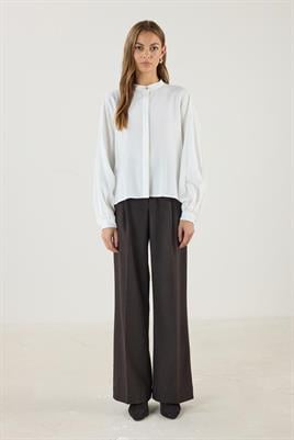 Dökümlü Gömlek Ekru