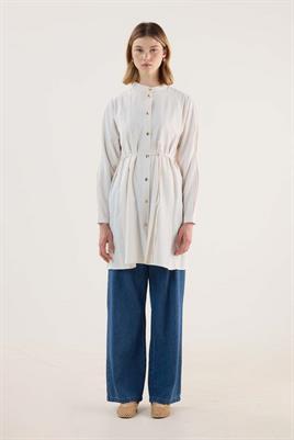 Kemerli Tunik Ekru