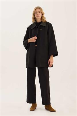 İçi Kapitone Astarlı Parka Siyah