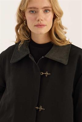 İçi Kapitone Astarlı Parka Siyah