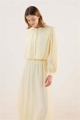 İnce Liyosel Balon Gömlek Soft Sarı